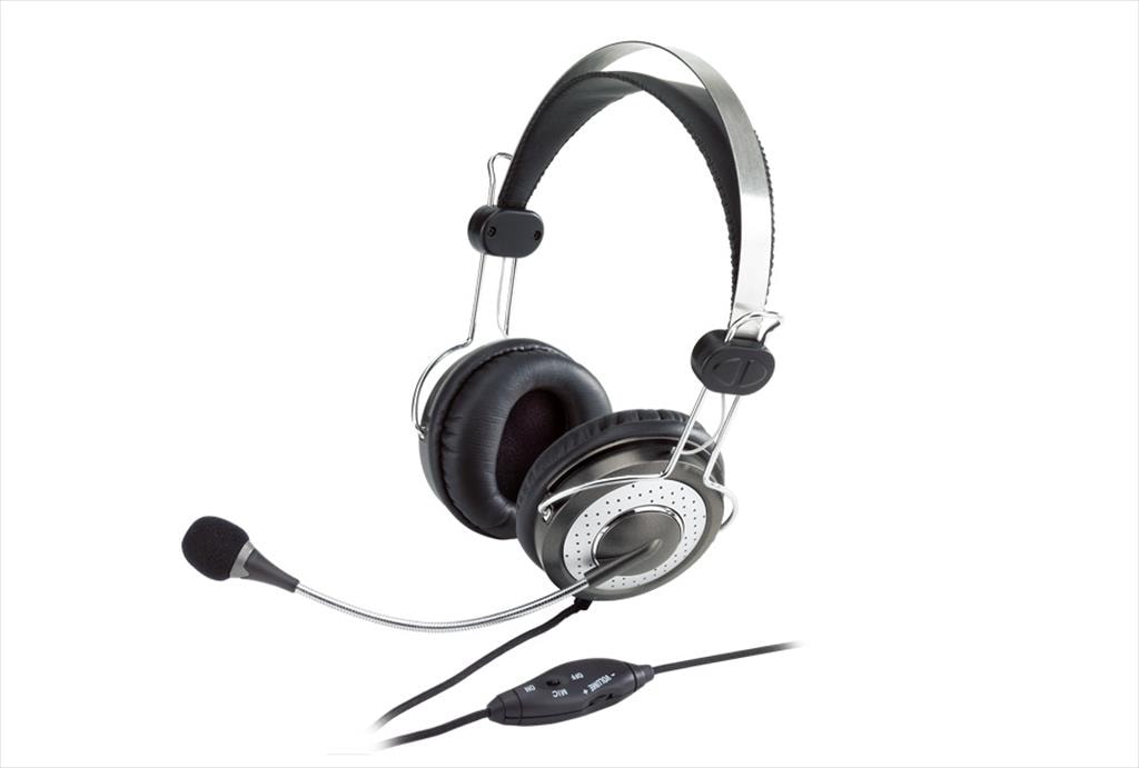 HEADPHONES GENIUS HS-04SU w/noise-cancelling microphone, 2x3.5mm jack