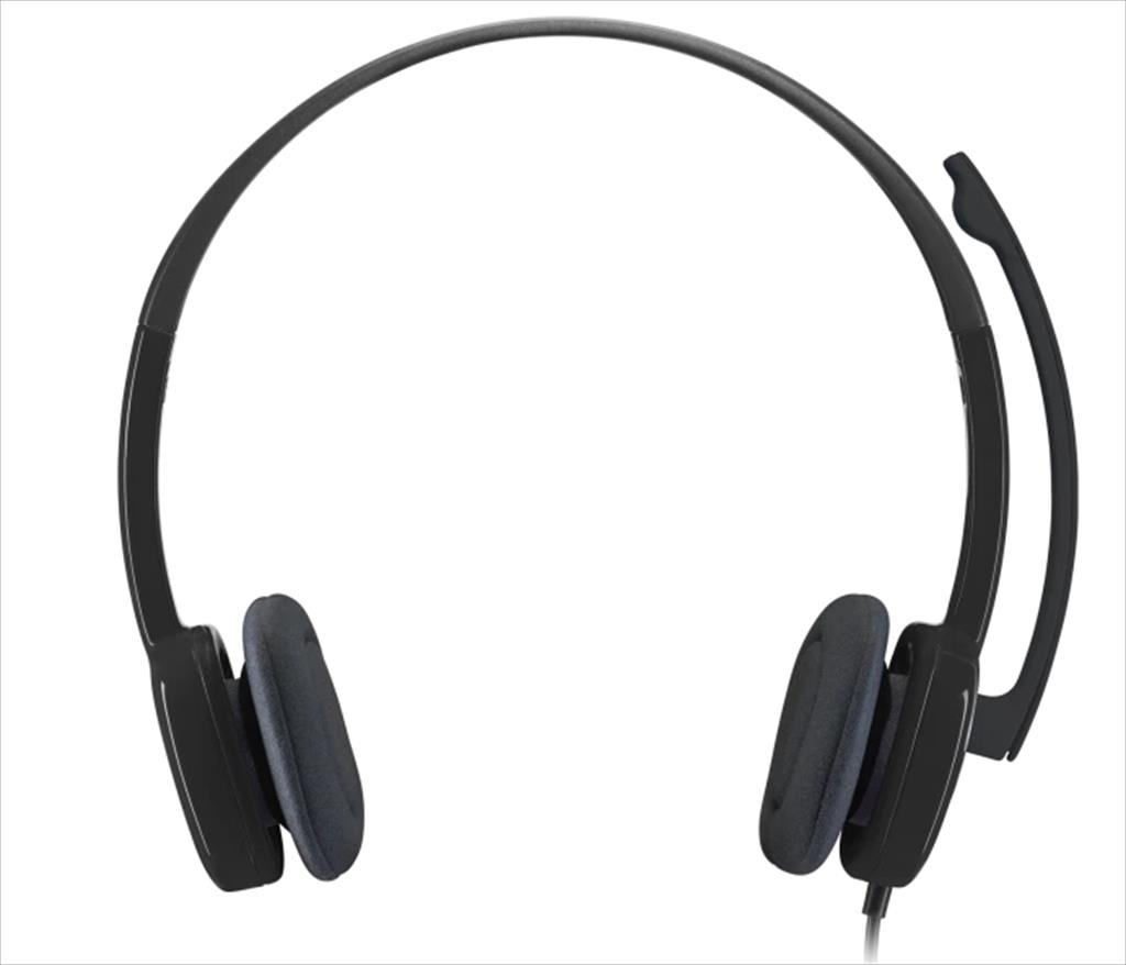 HEADPHONES LOGITECH H151 BLACK w/microphone 981-000589, 1x3.5mm