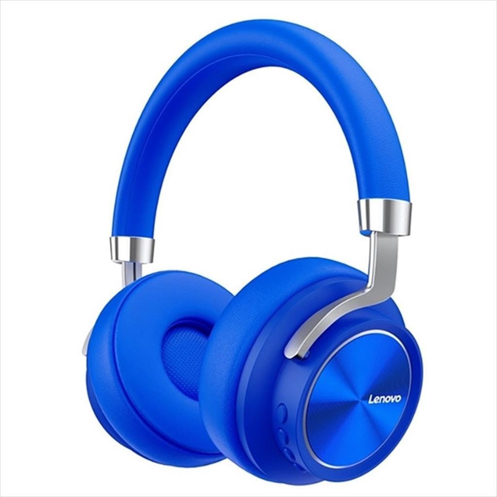 HEADPHONES WIRELESS LENOVO, Bluetooth w/microphone, Blue HD800