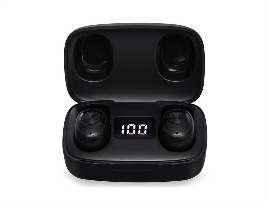EARPHONES WIRELESS BUDS TREVI HMP 12E04, Bluetooth w/microphone, Black