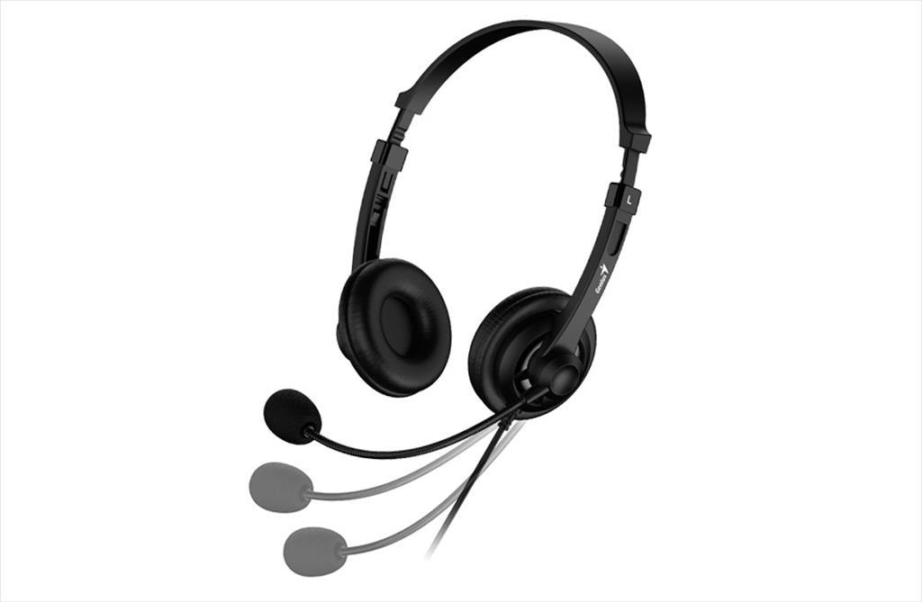 HEADPHONES GENIUS HS-230U Black w/microphone, USB Type-c