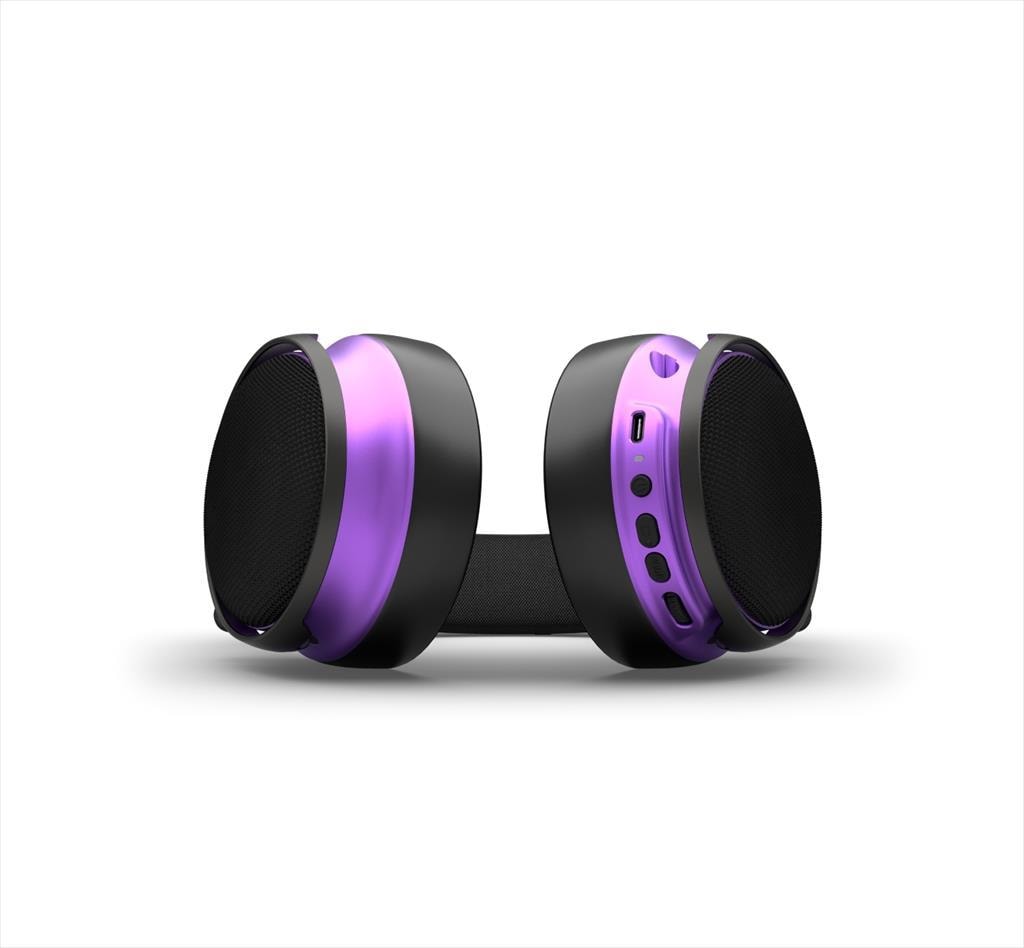 HEADPHONES DARK PROJECT Wireless (2.4GHz&BT) Gaming-Headset SONO w/Mic, 53mm neodymium driver, Black/Violet