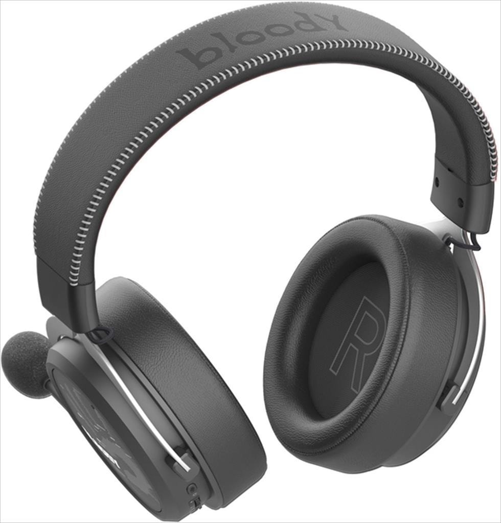 HEADPHONES WIRELESS A4TECH MR590 Bloody Gaming, Detachable mic, RGB, 3.5mm/2.4G,BT 5.3 w/Extension Dock, Sports Black