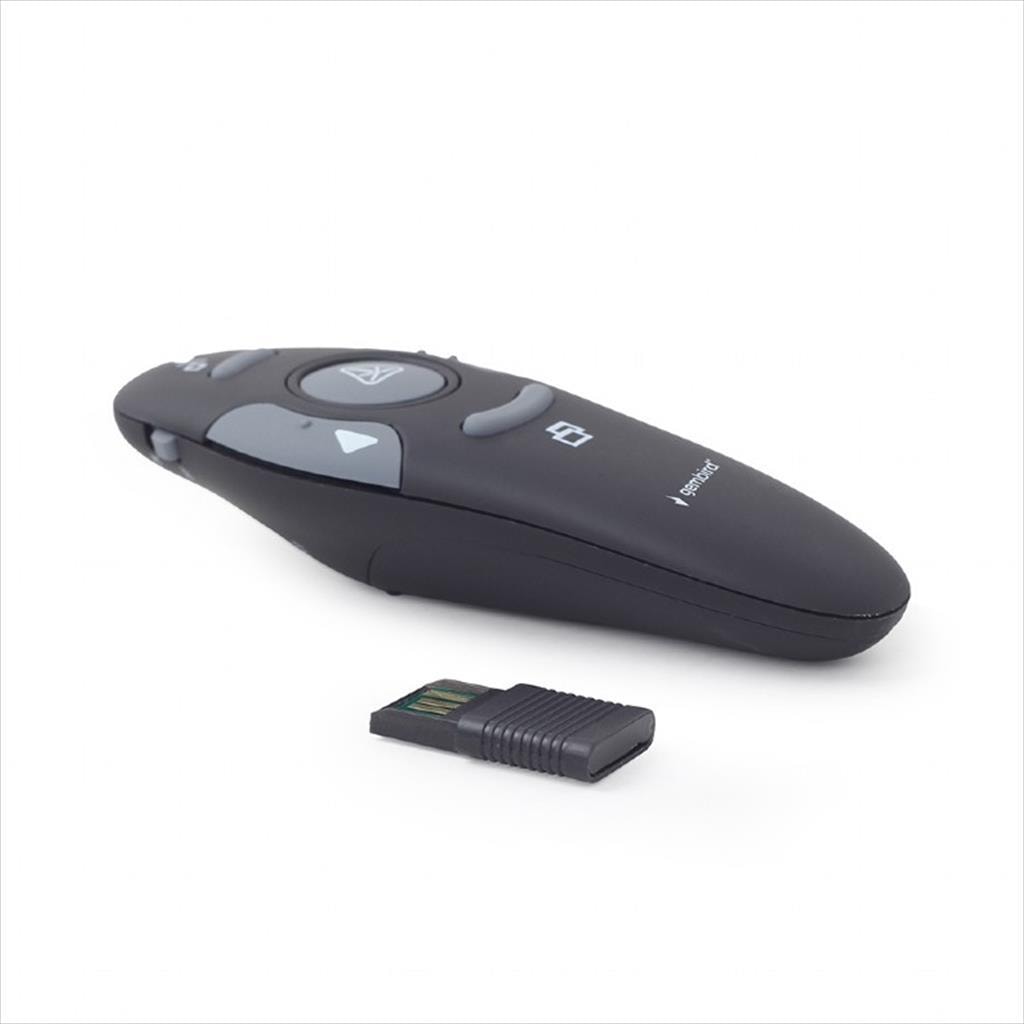 PRESENTER GEMBIRD wireless with laser pointer, WP-L-11, Black